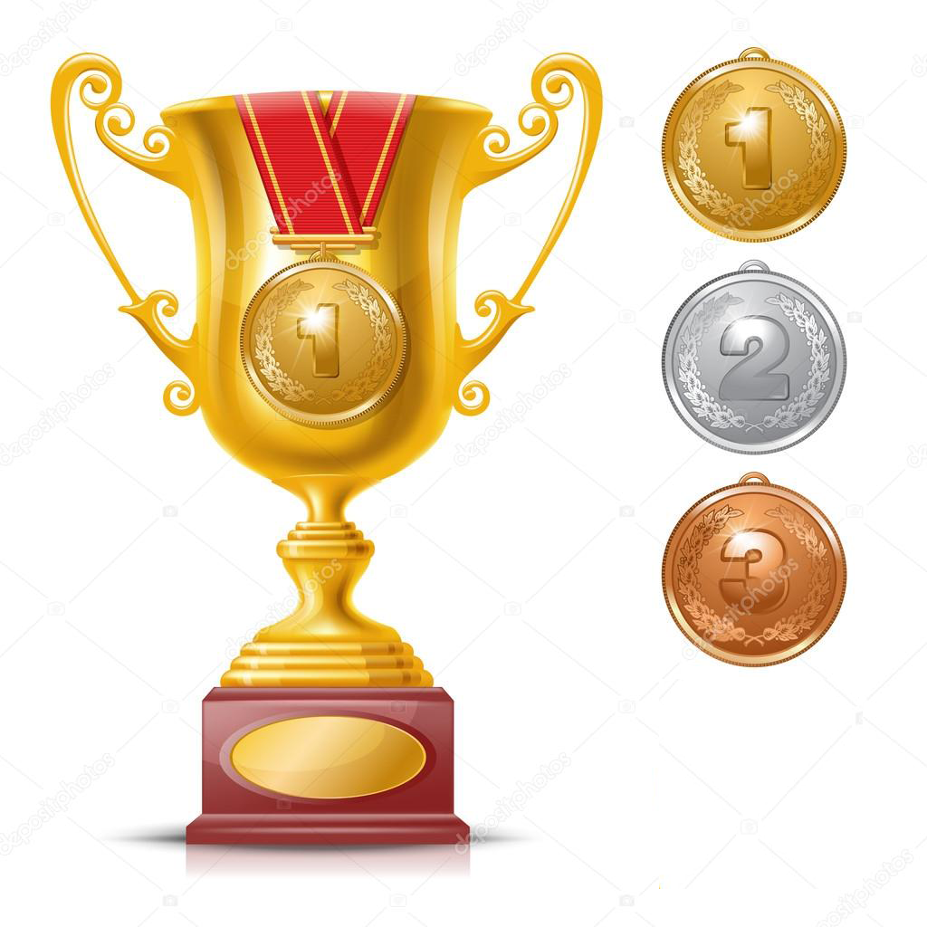 SITE trophy cup with medal